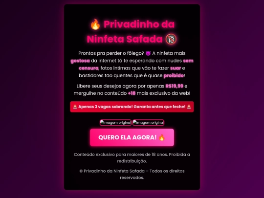ninfetinha screenshot