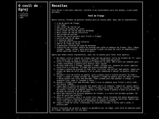 contents/recipes screenshot