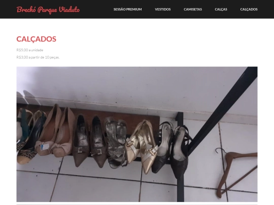 calcados screenshot