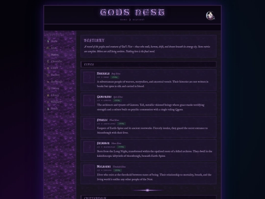 bestiary screenshot