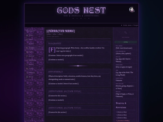 chronicles/chronicles-entry-template screenshot