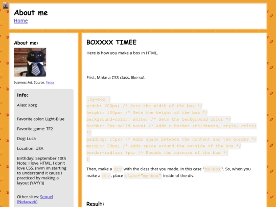 about-me screenshot