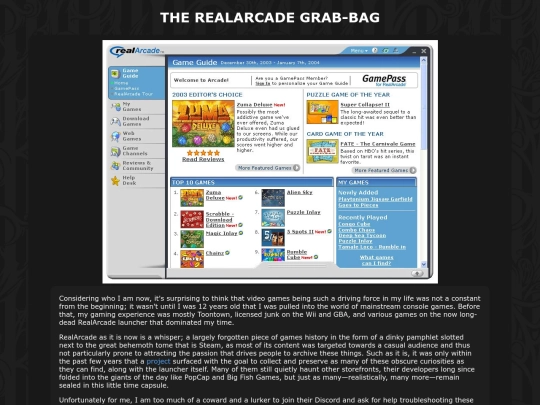 writing/realarcade screenshot