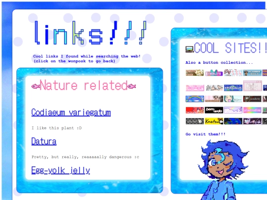 links screenshot