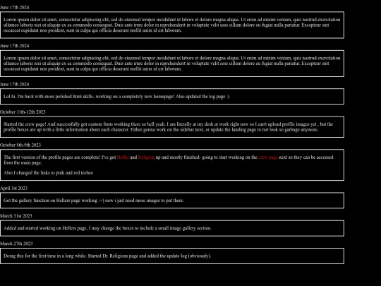 log screenshot