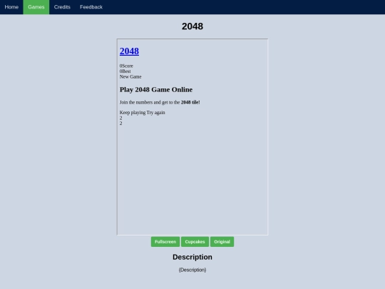 2048 screenshot