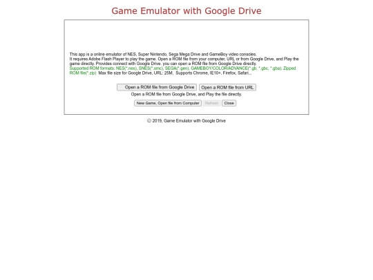 game/emulators/frame screenshot