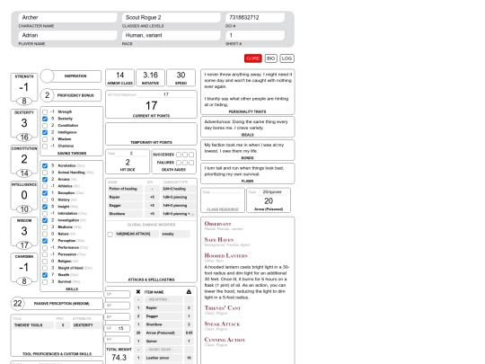 dnd/characters/archer screenshot