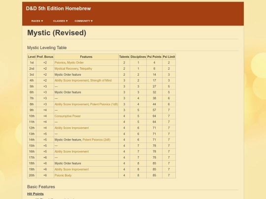 dnd/homebrew/Mystic_Revised screenshot