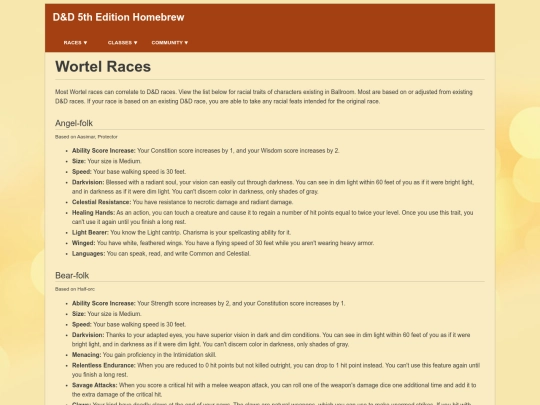 dnd/homebrew/Wortel_Races screenshot