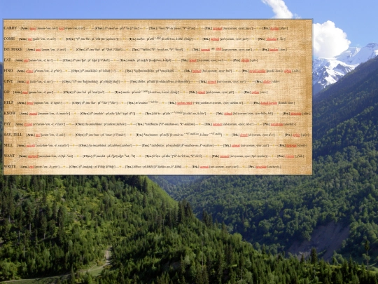 anatolian-verb-list screenshot