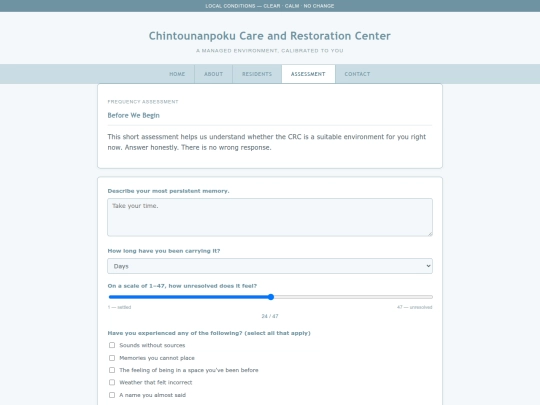 assessment screenshot