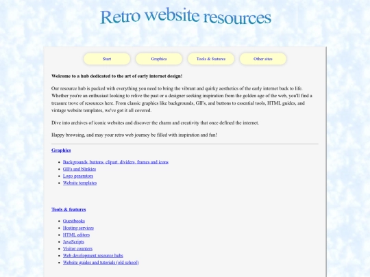 Links screenshot