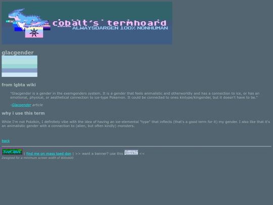 termhoard/glacgender screenshot