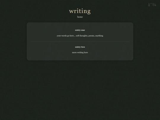 writing screenshot