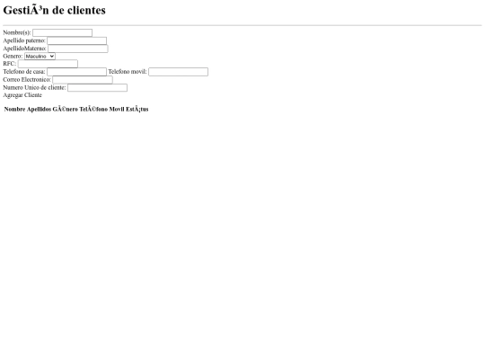 Modules/Clientes/HTMLcliente screenshot