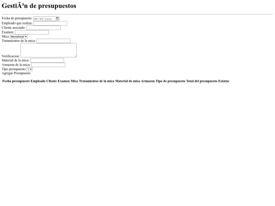 Modules/Examenes/Presupuesto/HTMLpresupuestos screenshot