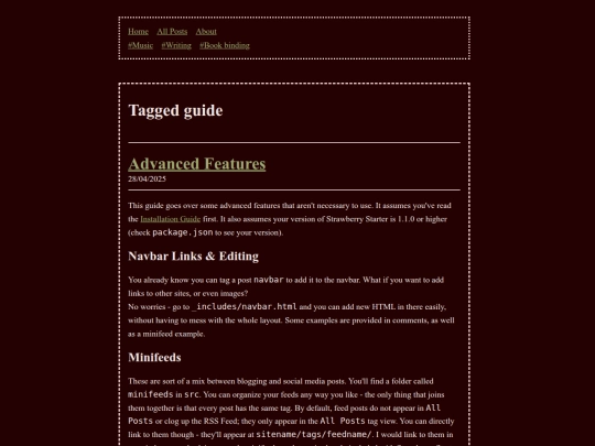 tags/writing screenshot
