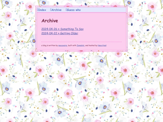 blog/archive screenshot