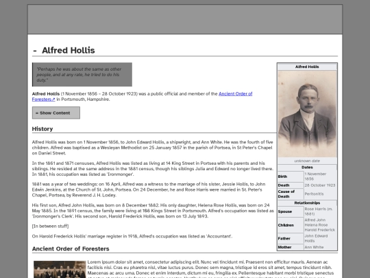 AlfredHollis screenshot