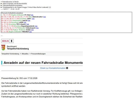 Lenkende/fahrradtermine screenshot