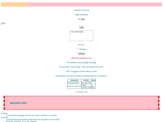 test screenshot