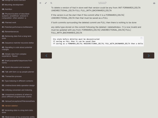 Version deletion screenshot