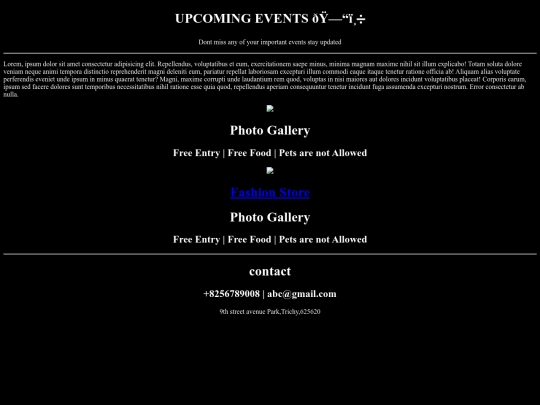 upcoming event/event screenshot