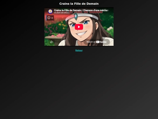 AI Songs FR/crains_la_fille_de_demain_FR screenshot