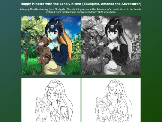 Coms Art EN/Happy_Minette_with_the_Lonely_Kitten screenshot