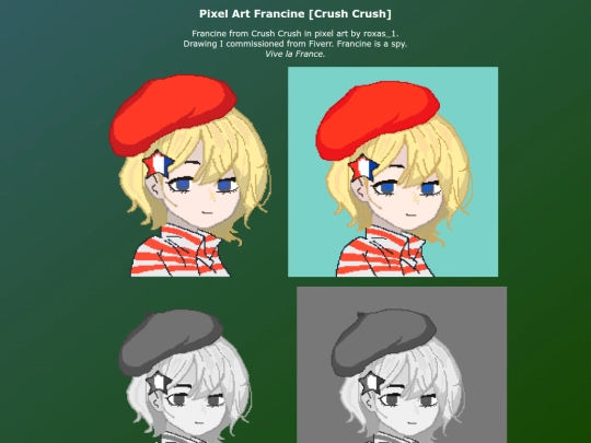 Coms Art EN/Pixel_Art_Francine_Art screenshot