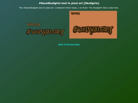 Coms Art EN/SaveSkullgirls_text_in_pixels screenshot