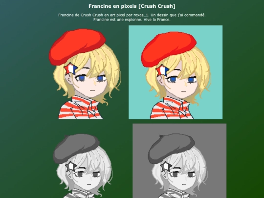 Coms Art FR/Francine_en_pixels_Art screenshot