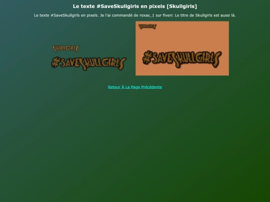 Coms Art FR/Le_texte_SaveSkullgirls_en_pixels screenshot
