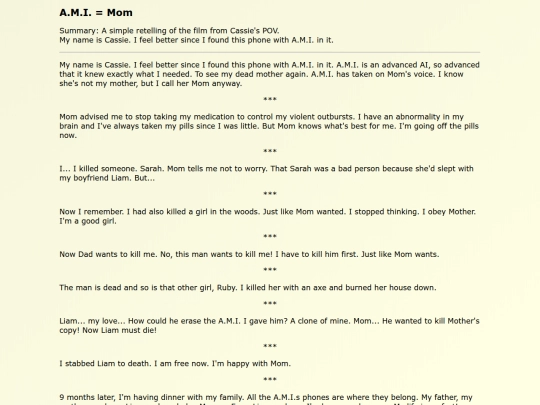 Fanfics EN/AMI_Mom screenshot