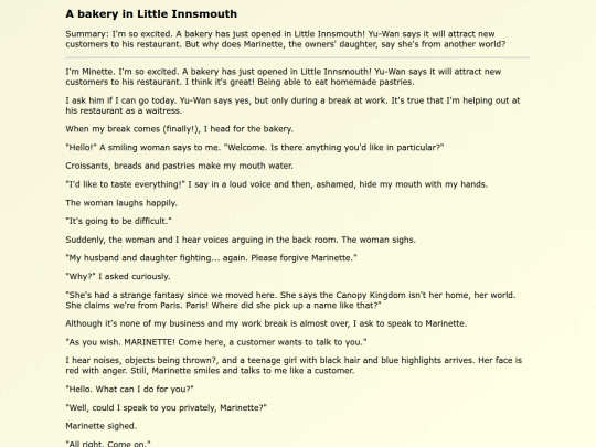 Fanfics EN/A_bakery_in_Little screenshot