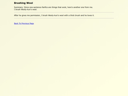 Fanfics EN/Brushing_Wool screenshot