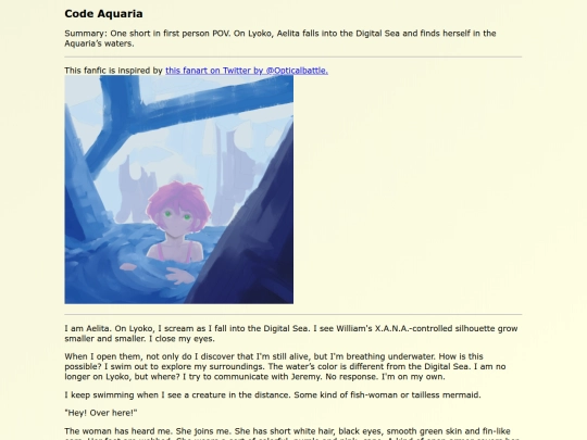 Fanfics EN/Code_Aquaria screenshot