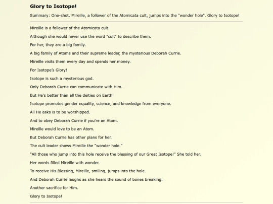Fanfics EN/Glory_to_Isotope screenshot