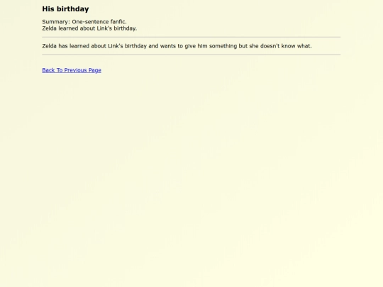 Fanfics EN/His_birthday screenshot