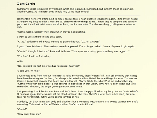 Fanfics EN/I_am_Carrie screenshot