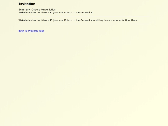 Fanfics EN/Invitation screenshot