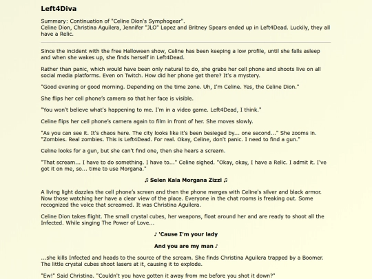 Fanfics EN/Left4Diva screenshot