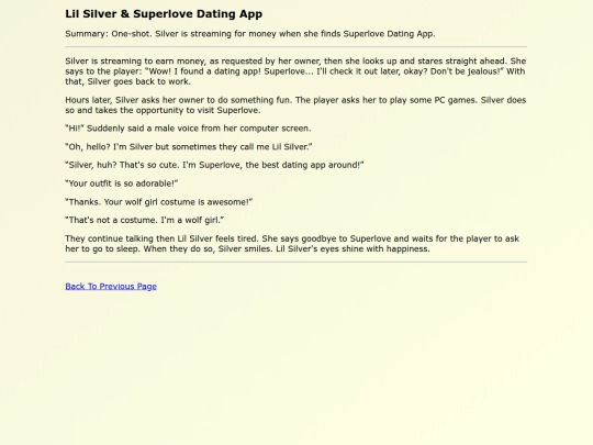 Fanfics EN/Lil_Silver_Superlove screenshot