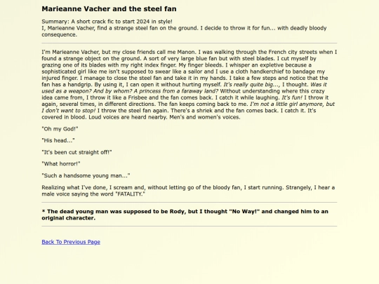 Fanfics EN/Marieanne_Vacher_and_the screenshot