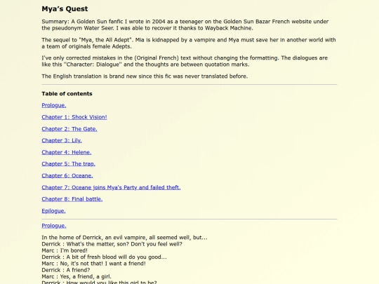 Fanfics EN/Myas_Quest screenshot