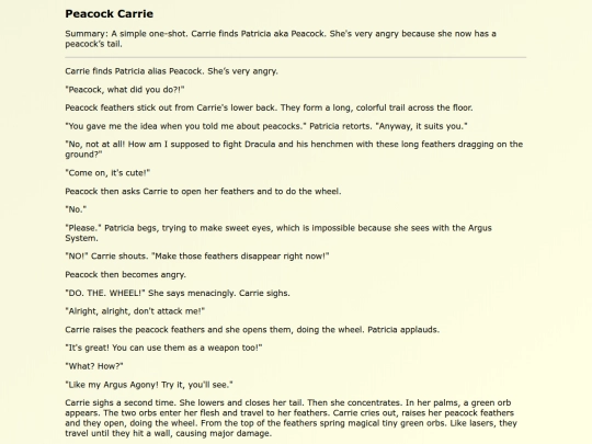Fanfics EN/Peacock_Carrie screenshot