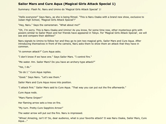 Fanfics EN/Sailor_Mars_and_Cure_Aqua screenshot