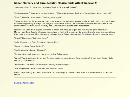 Fanfics EN/Sailor_Mercury_and_Cure_Beauty screenshot