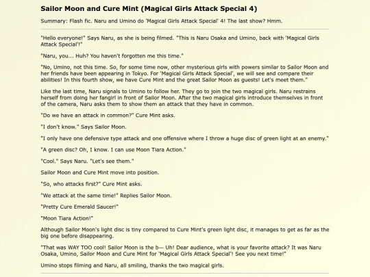 Fanfics EN/Sailor_Moon_and_Cure_Mint screenshot